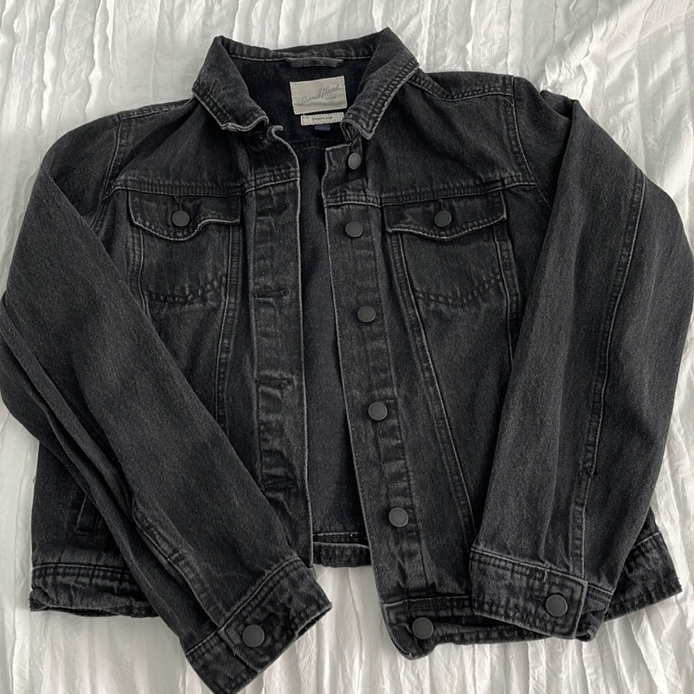 Black Denim Jacket - L